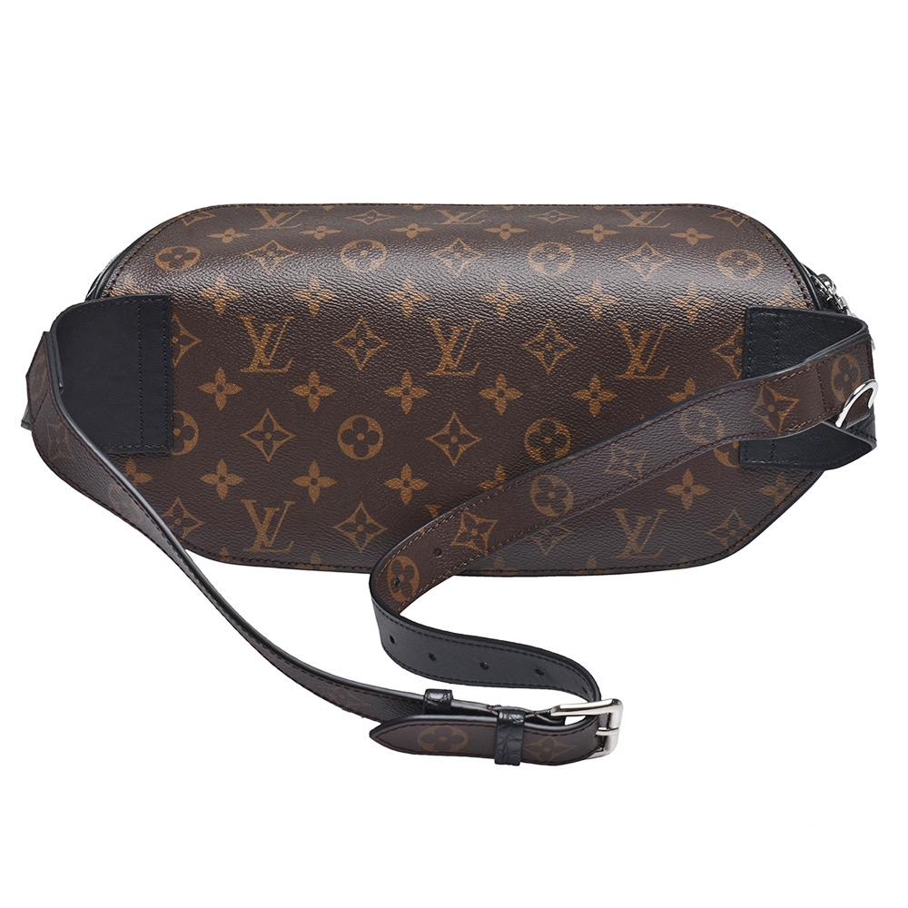 LV Louis Vuitton路易威登P01610 限量款Monogram帆布印花帆布拼接鱷魚皮革腰包(黑) | LV路易威登| Yahoo購物中心