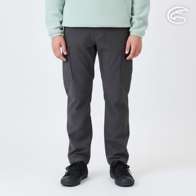 ADISI 青少年款彈性撥水透氣恆溫快乾機能長褲(二側貼袋) AP2521042 雲灰 (140-160)｜魚鱗褲 防潑水 磨毛保暖 快乾