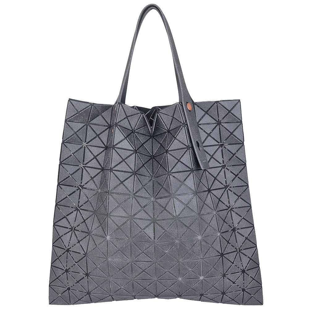 ISSEY MIYAKE 三宅一生 BAOBAO 牛仔黑色三角格10x10肩背/手提包