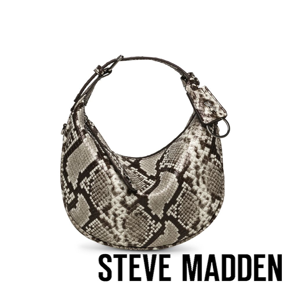 STEVE MADDEN-個性蛇紋圓形手提包 BBIRCH-黑色