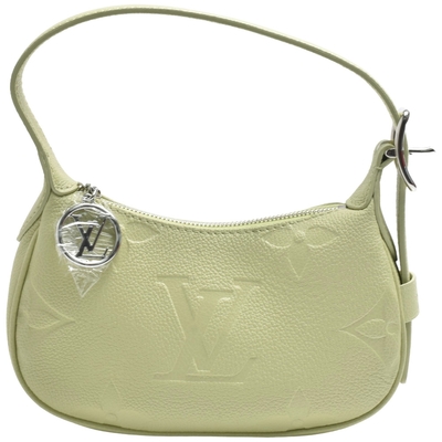 LV Louis Vuitton路易威登 M82425 Mini Moon經典Empreinte皮革手提/肩背包(果綠色)
