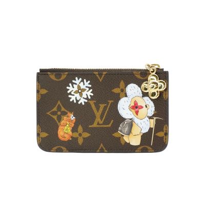 LOUIS VUITTON路易威登 Louis Vuitton LV路易威登 Romy 塗層帆布玩偶印花卡片零錢包(M15333-咖)