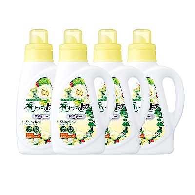 日本獅王LION 香氛柔軟濃縮洗衣精850g x4(抗菌白玫瑰/甜蜜花果香)