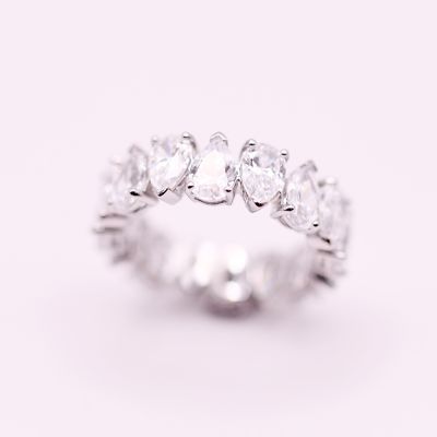 SWAROVSKI 施華洛世奇 Matrix Vittore 戒指 鍍白金色
