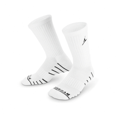 Nike 童襪 Jordan Cushioned Socks 3Pack 白黑 兒童襪 厚底 毛巾布 中筒襪 JD2413056GS-001