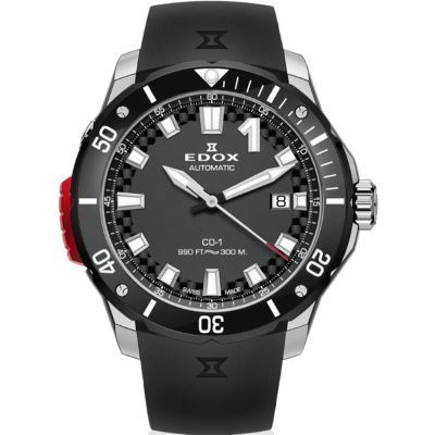 EDOX CO-1 Bezel Lock 深海鎖定300米潛水機械錶 開學換新季 送禮推薦-42mm E80137.3NR.CANN