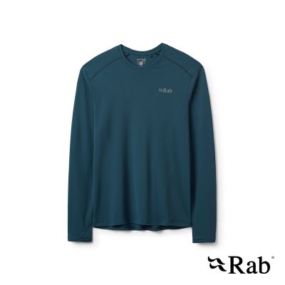 【RAB】Force LS Tee 長袖防曬抗臭排汗衣 男款 暴風藍 #QCC22