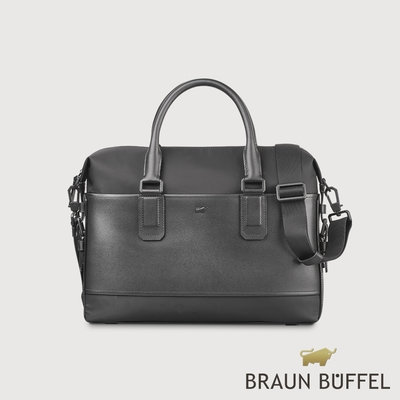 【BRAUN BUFFEL 德國小金牛】台灣總代理 尼爾-B 公事包-黑色/BF522-65-BK