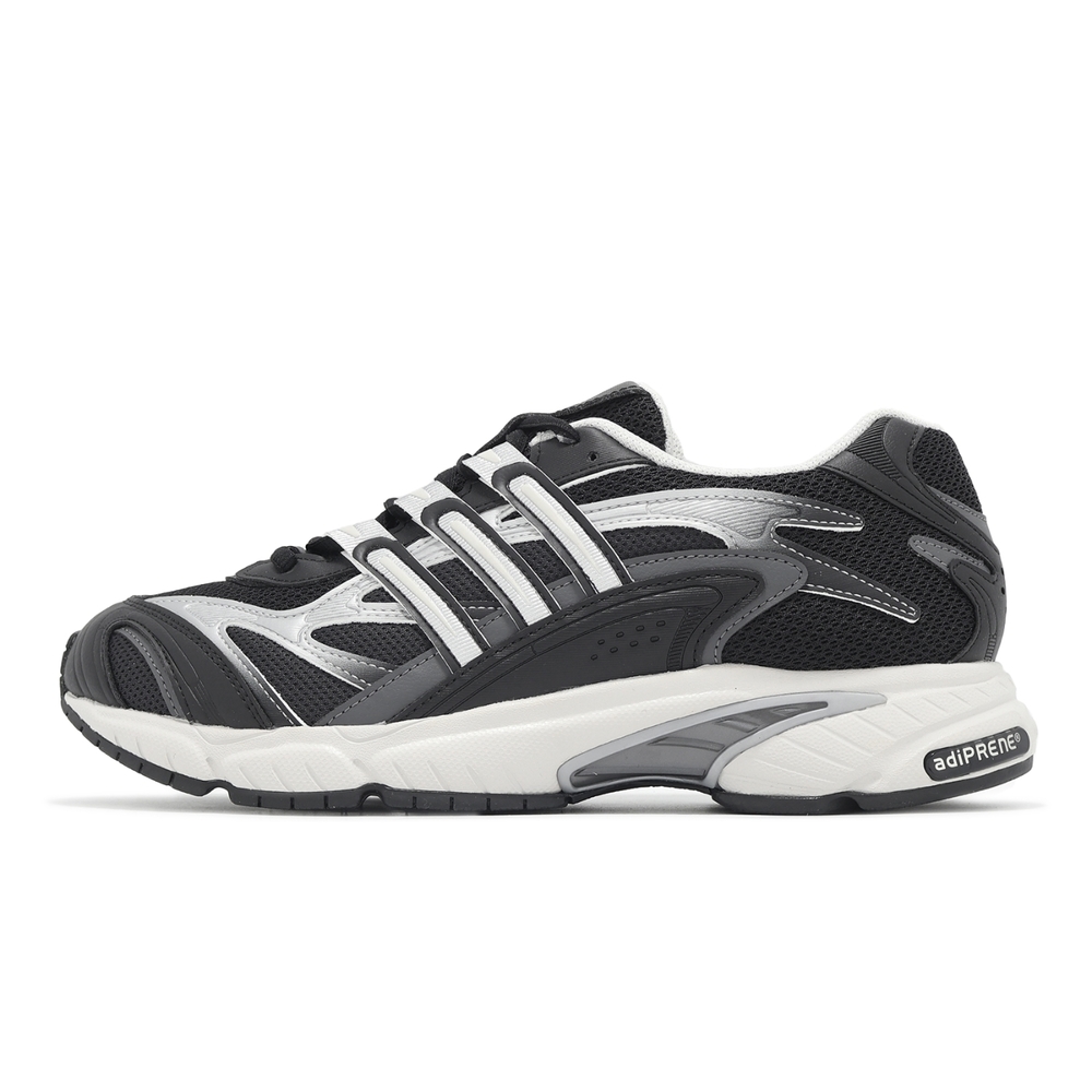 adidas 休閒鞋Temper Run 2.0 男鞋黑白網布拼接復古運動鞋愛迪達IH0404 