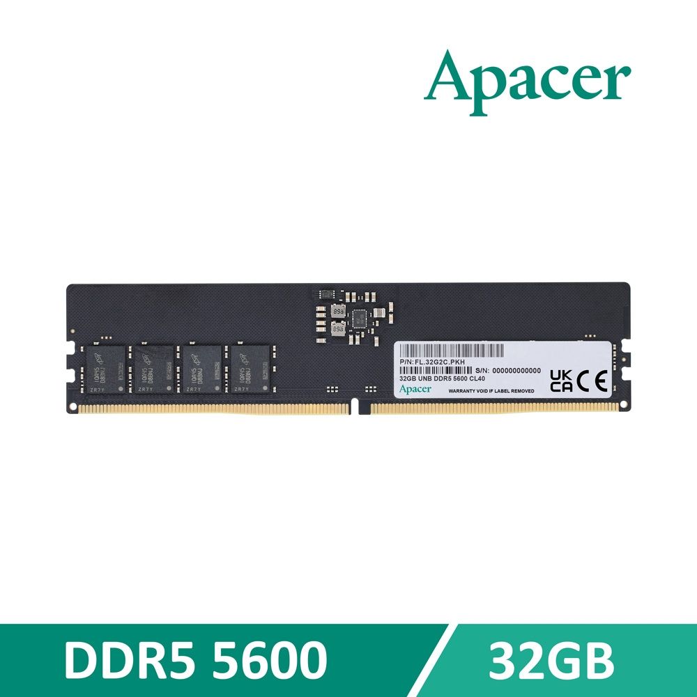 宇瞻Apacer DDR5 5600 32GB 桌上型記憶體(2048*8) | DDR5 5600 | Yahoo