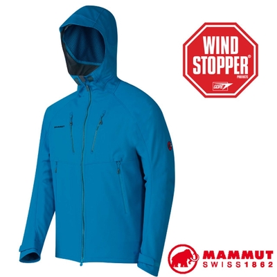 MAMMUT 長毛象 男 Ultimate Alpine Hoody 連帽防風外套.軟殼夾克.大衣 藍