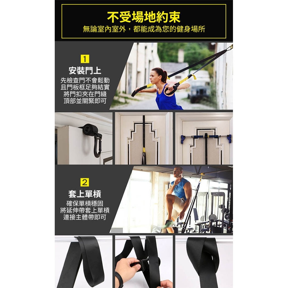 Nopeasti諾比TRX懸吊式訓練繩/拉力繩/阻力繩/健身繩| 健康步道墊| Yahoo購物中心