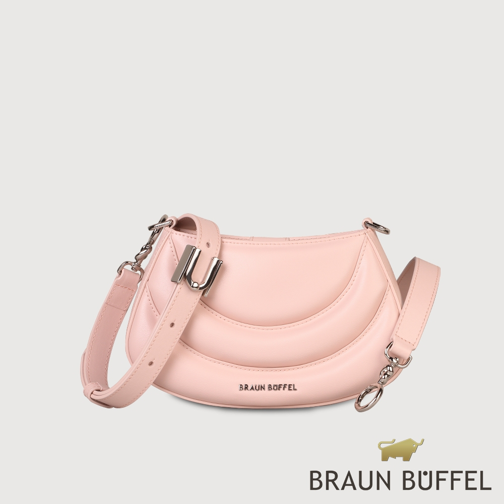 【BRAUN BUFFEL 德國小金牛】台灣總代理 賽諾琳 肩包-藕粉色/BF831-26-MP