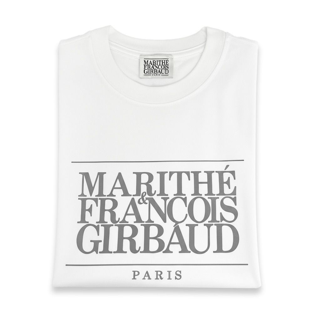 MARITHÉ FRANÇOIS GIRBAUD經典短袖T恤(中性款)多款 (白色-灰字)