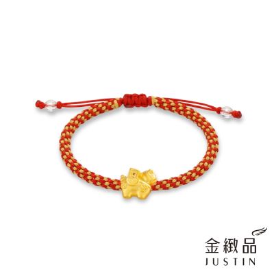 金緻品 黃金彩繩手鍊 發財小馬 0.27錢