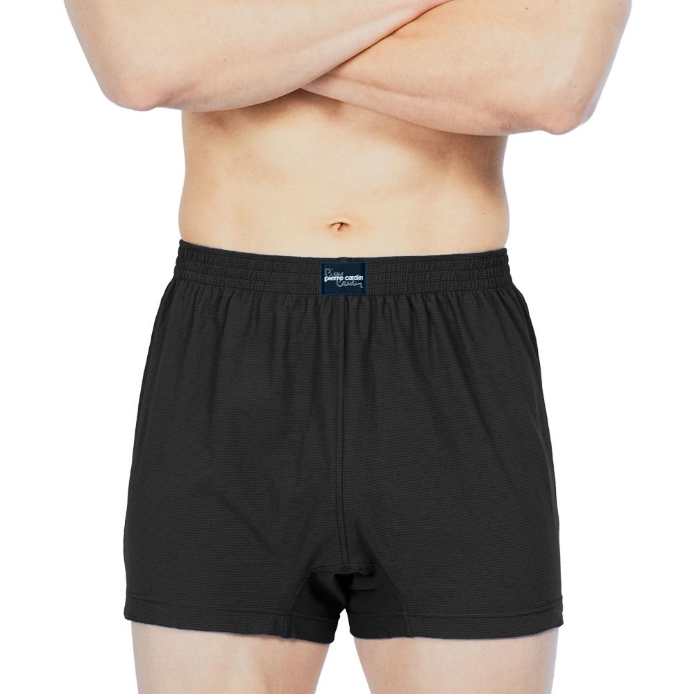 【pierre cardin 皮爾卡登】抗菌消臭速乾平口褲（三件組）-E3621PC (黑色)