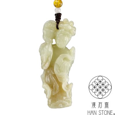 中国 玉石白玉彫刻 桃形 水孟 筆洗 唐木台・時代箱付 V R7093