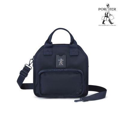 PORTER INTERNATIONAL - 潮酷叛逆PUNK手提包(M)- 藍