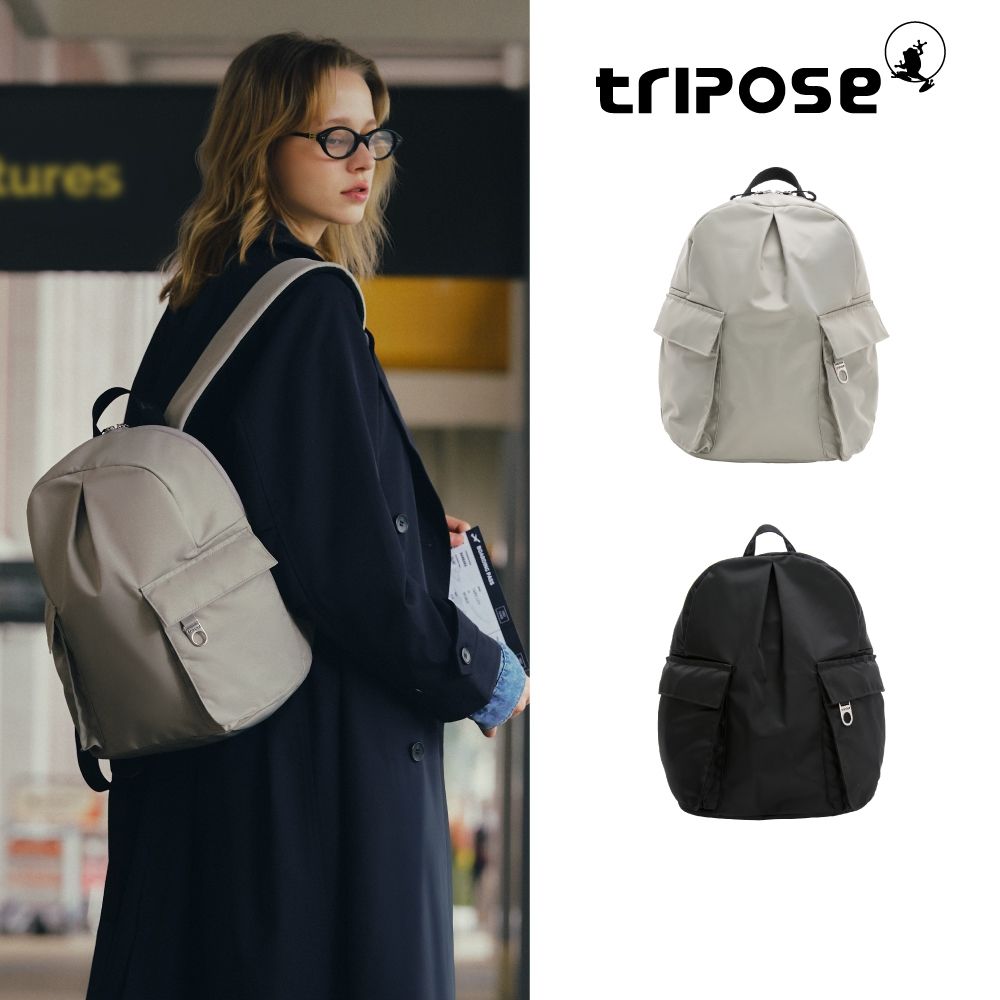 tripose GLYDE輕感尼龍抓皺後背包-多色