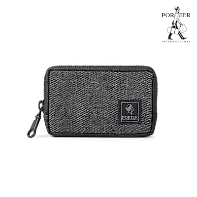 PORTER INTERNATIONAL - 牛仔拼接PATCH WORK零錢包 - 黑