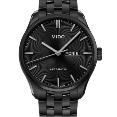 Mido 美度 BELLUNA 雋永系列 黑放射紋腕錶-42mm