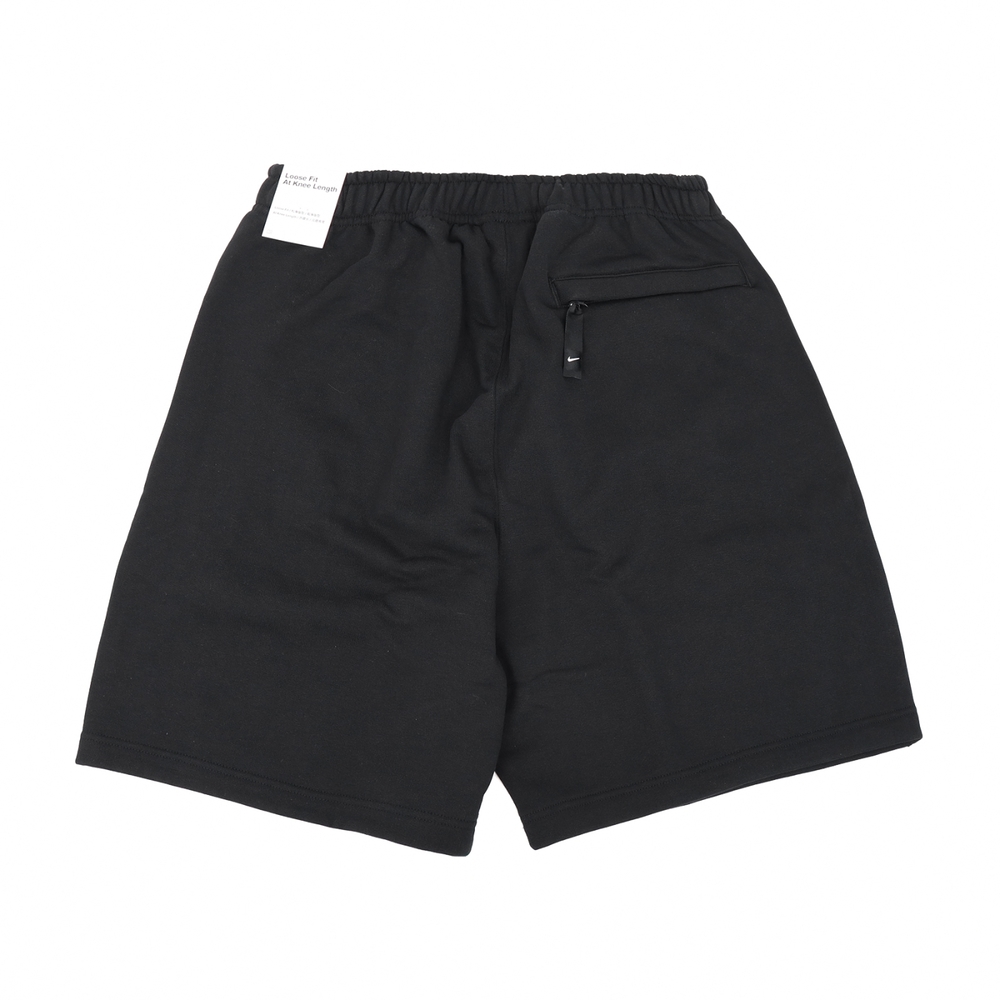 ナイキラボ NIKE LAB Solo Swoosh Short 完売品 Nike 短褲Lab Solo Swoosh Shorts 男款黑拉鍊口袋抽繩棉褲DX0818-010