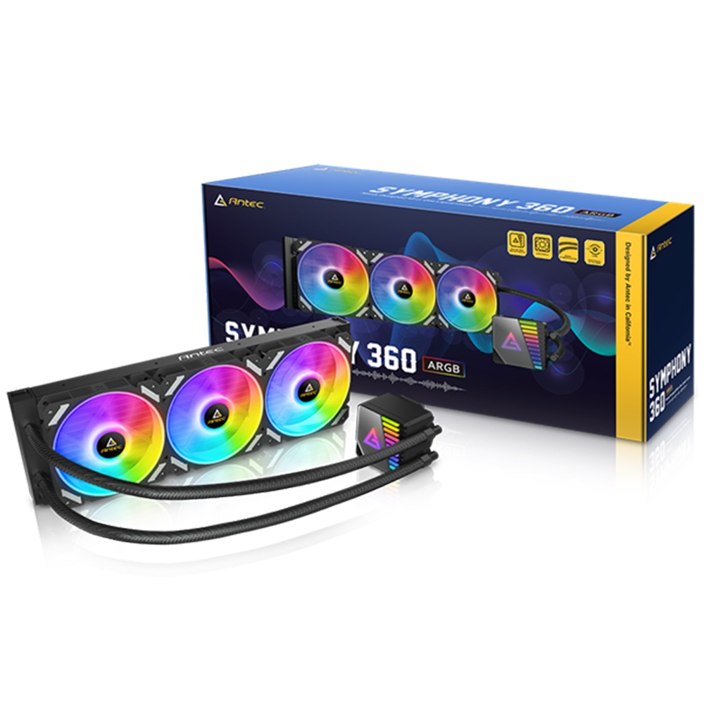 Antec 安鈦克Symphony ARGB 360 一體式水冷CPU PWM 風扇散熱器| 水冷
