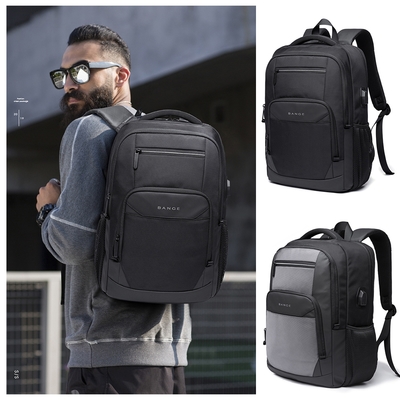 【leaper】現代簡約15.6吋筆電USB防潑水機能型雙肩後揹包