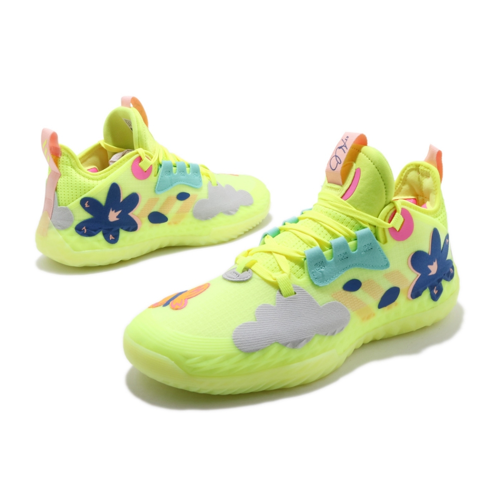 adidas 籃球鞋Harden Vol 5 哈登男鞋愛迪達明星賽雙中底科技避震包覆黃