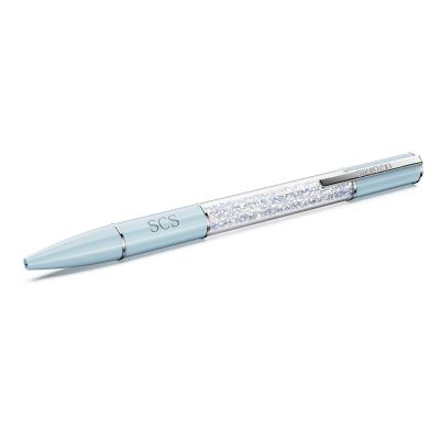 SWAROVSKI 施華洛世奇 Crystalline SCS 水晶淺藍色調圓珠筆 寵愛媽媽 送禮推薦-黑色墨水 5730493