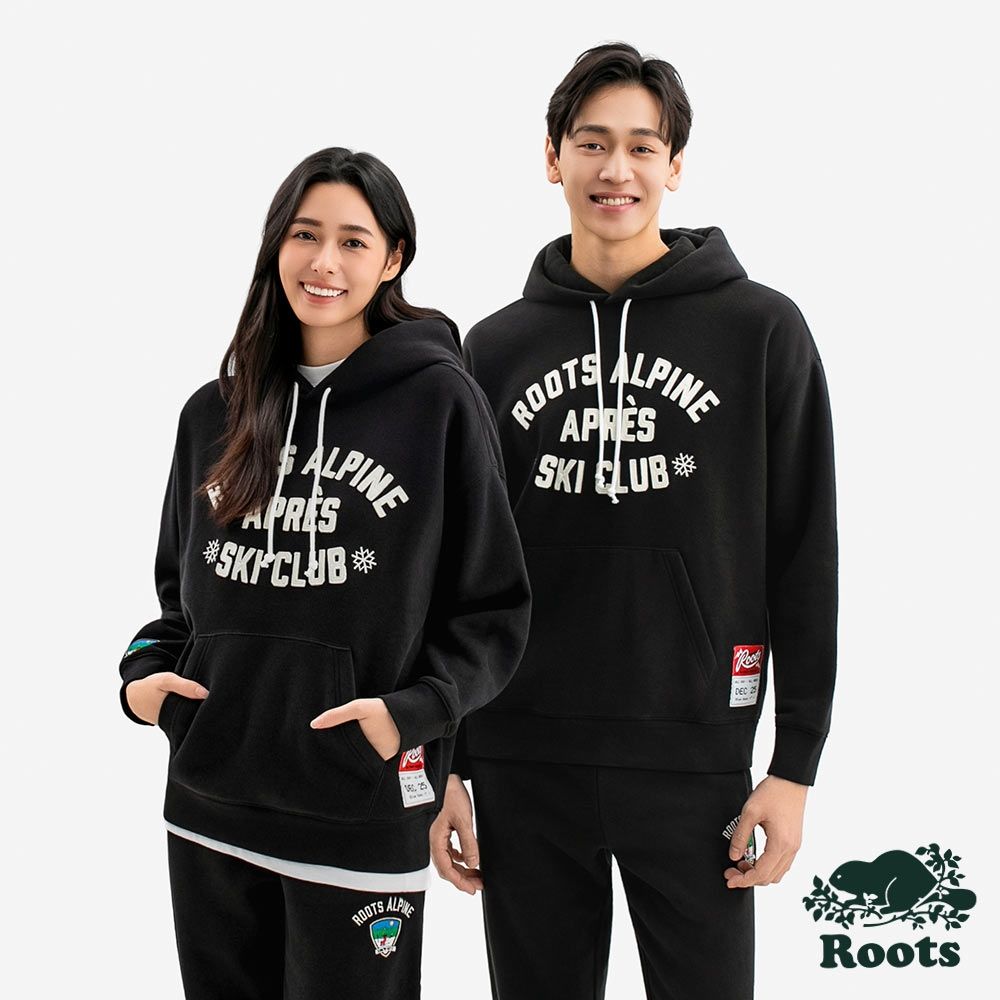 Roots中性-APRES SKI CLUB 連帽上衣-黑色