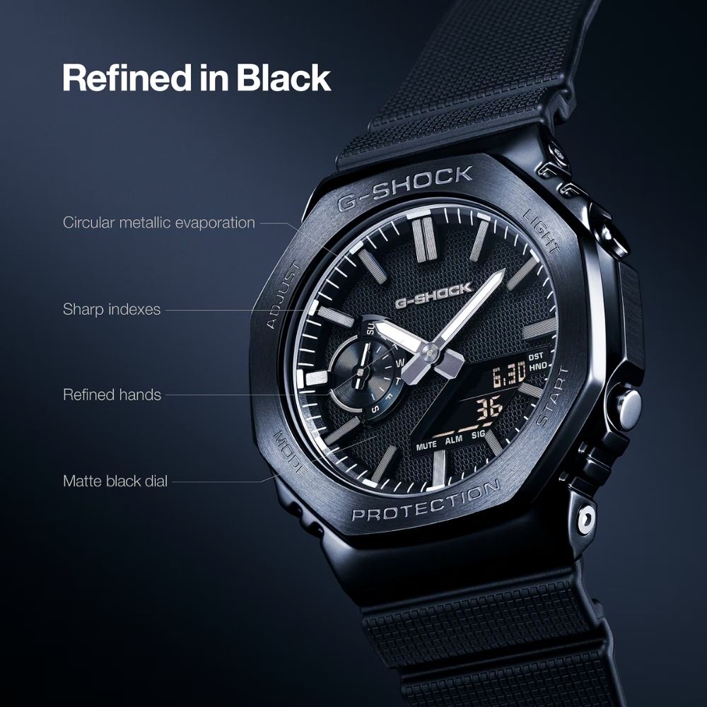 CASIO卡西歐  G-SHOCK LUXE BLACK系列 極簡主義 永恆品質 黑 GM-2100LXB-1A_44.4mm