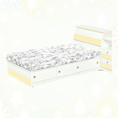文創集-南亞塑鋼 皮尼 南亞塑鋼3.5尺單人三拉門床台組合(床頭＋單側拉合三門高床底＋不含床墊)-106.8x218.6x85.9cm免組