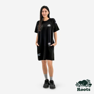 Roots 女裝- NATURE SS 洋裝-黑色