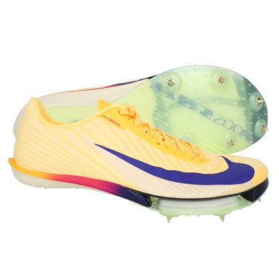 NIKE AIR ZOOM MAXFLY 2 男女田徑氣墊釘鞋-短距離 FD8395-800 鵝黃靛紫