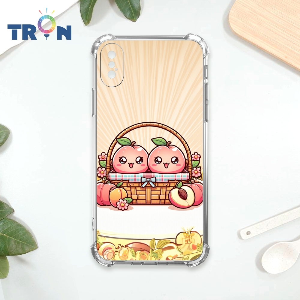 TRON IPhone X/XS 2顆水蜜桃系列 四角防摔 軟殼 手機殼