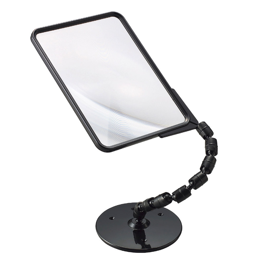 日本I.L.K.】日本製超大鏡面菲涅爾可彎式立座放大鏡1.8x/193x140mm