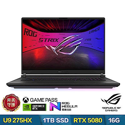 ASUS華碩 ASUS G815LW 18吋2.5K電競筆電 (Ultra 9 275HX/GeForce RTX 5080/16GB/1TB SSD/電光綠/ROG Strix G18)