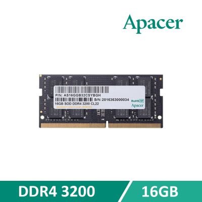 宇瞻Apacer DDR4 3200 16GB 筆記型記憶體(1024*8) | DDR4 3200 | Yahoo