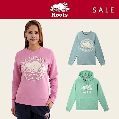 女裝 精選Roots經典海狸LOGO長袖上衣或外套-多款選