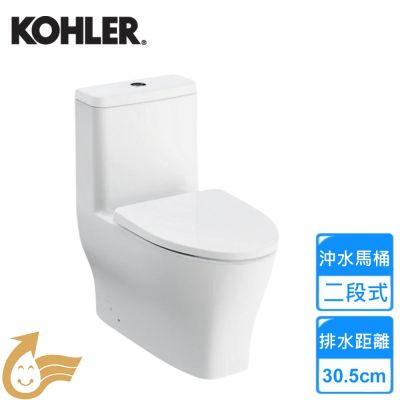 【KOHLER】Family Care 水漩風單體馬桶/管距30.5公分 K-23188T-HC-0〈不含安裝〉