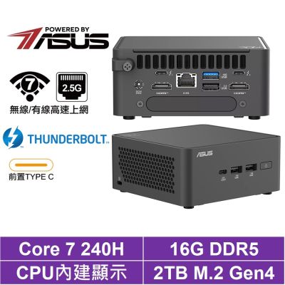 ASUS 華碩 Core 7 十核{英仙座SA0D}迷你電腦(240H/16G/2TB M.2 Gen4)