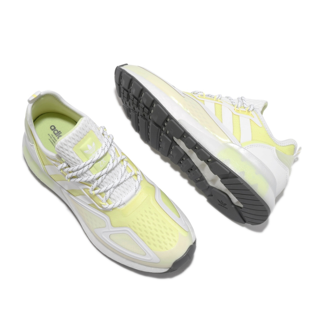 黃黃 adidas 休閒鞋ZX 2K BOOST 運動女鞋愛迪達輕量透氣舒適避震穿搭黃白