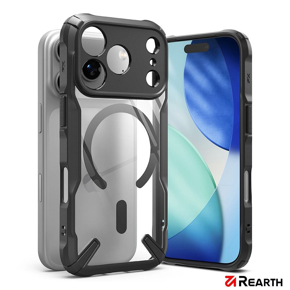 Rearth Apple iPhone 17 Pro (Ringke FXM) 磁吸式保護殼(黑)