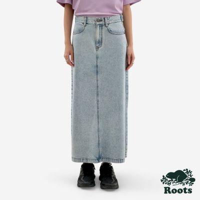 Roots 女裝- DENIM 牛仔長裙-淺藍色