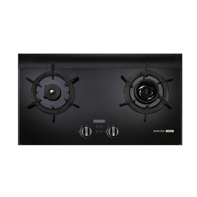 SAKURA櫻花牌 (全省安裝)櫻花二口玻璃檯面爐AI智能雙炫火左乾燒(與G-2929GB同款)瓦斯爐天然氣G-2929GBN
