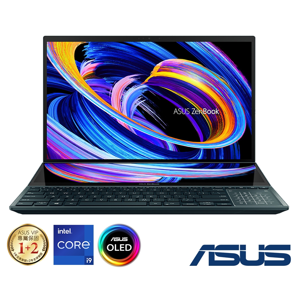 ASUS UX582ZW 15.6吋觸控筆電(i9-12900H/RTX3070Ti/32G/1TB SSD/4K