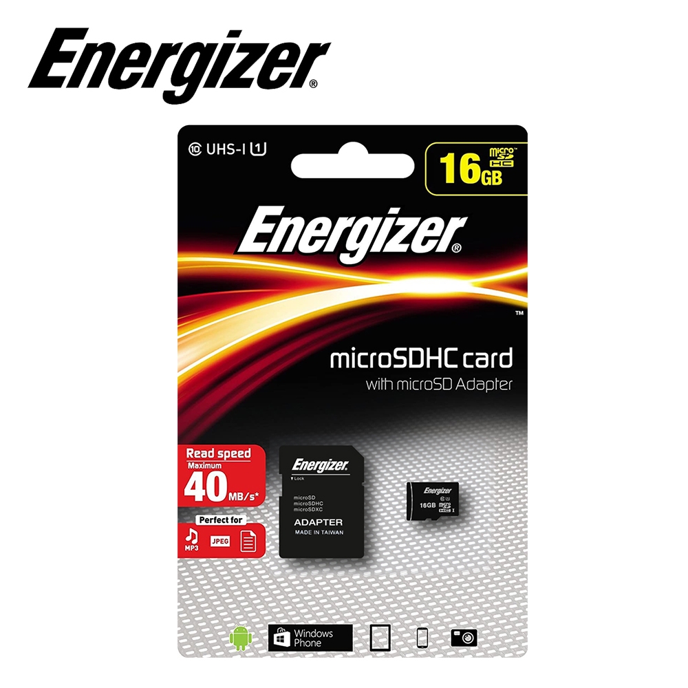 Energizer 勁量 MicroSDHC 16GB UHS-I  戰鬥款(附轉卡)