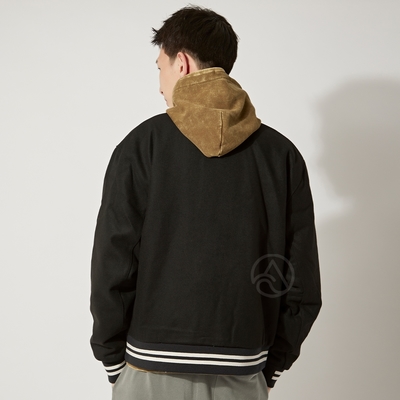Nike As M Nk Au Varsity Jkt 男款黑色運動立領質感外套DQ5011