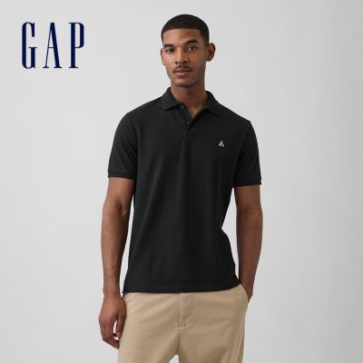 【GAP】布萊納小熊彈性PK布Polo衫-黑色/藍色/白色(888347)